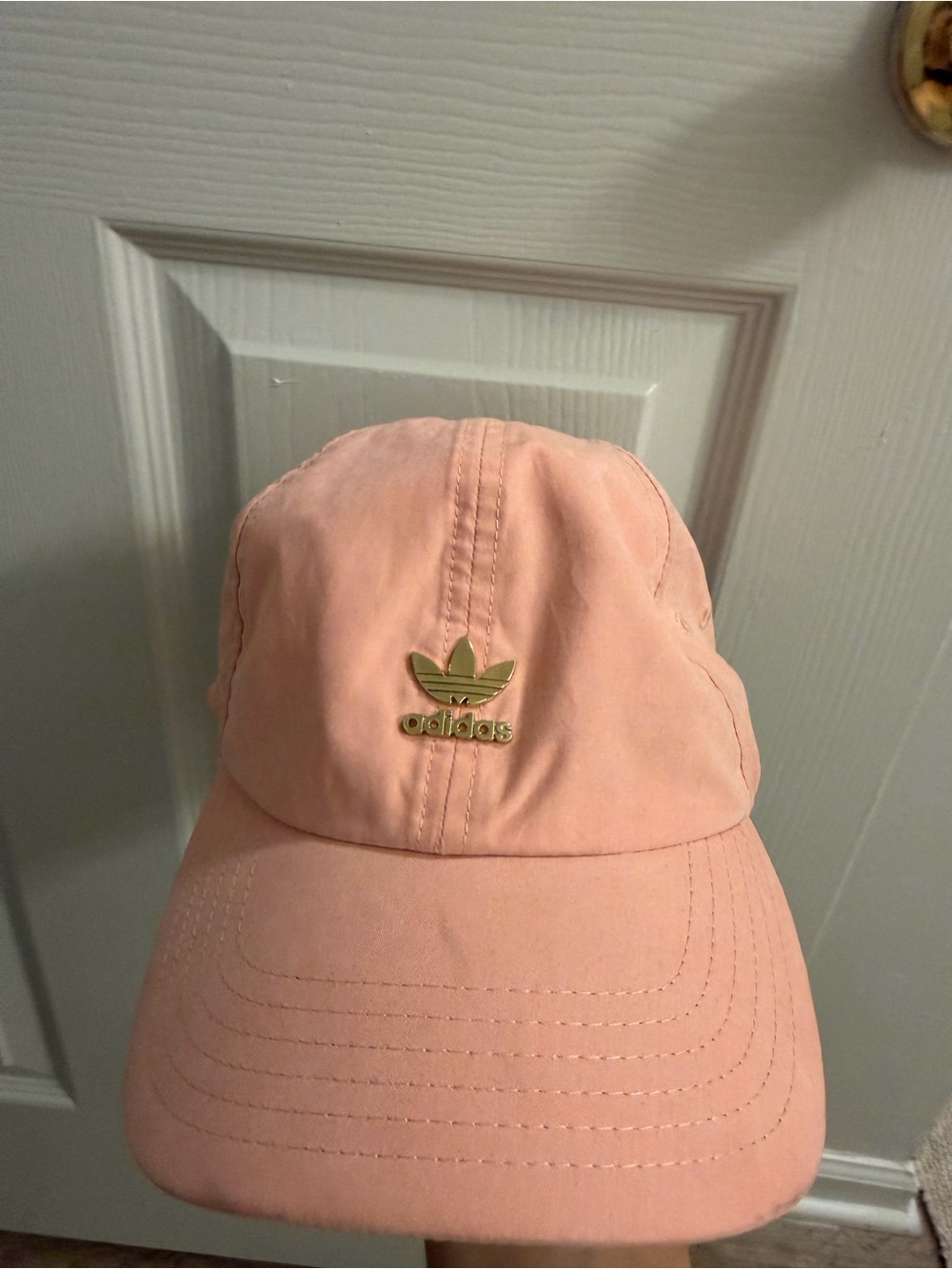 Adidas Originals Peach Pink Gold Trefoil Womenâs Cap